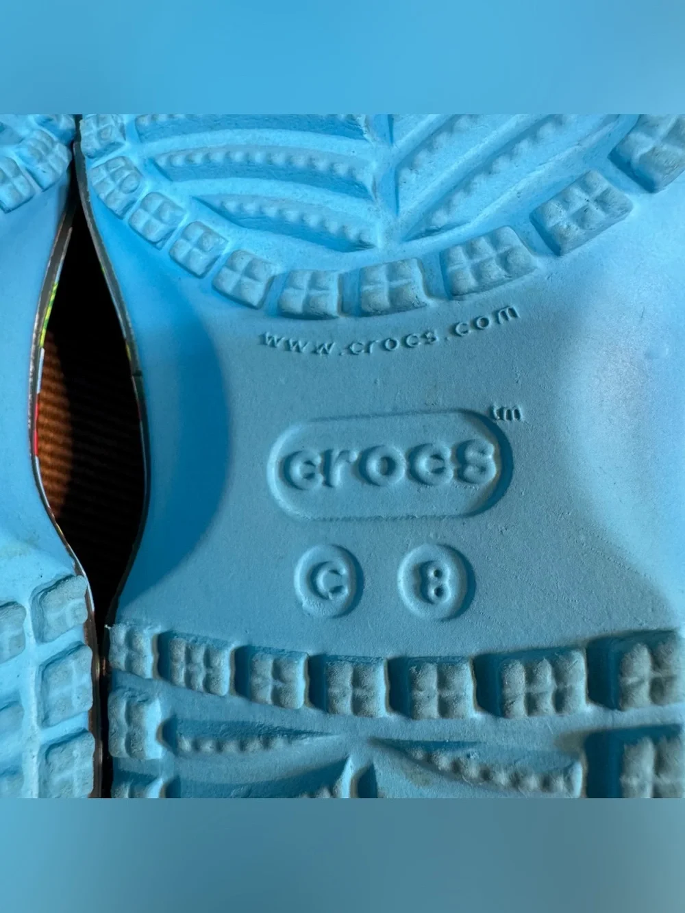 Cocomelon Crocs Blue Toddler Size 8 Classic Clogs Very Good Condition